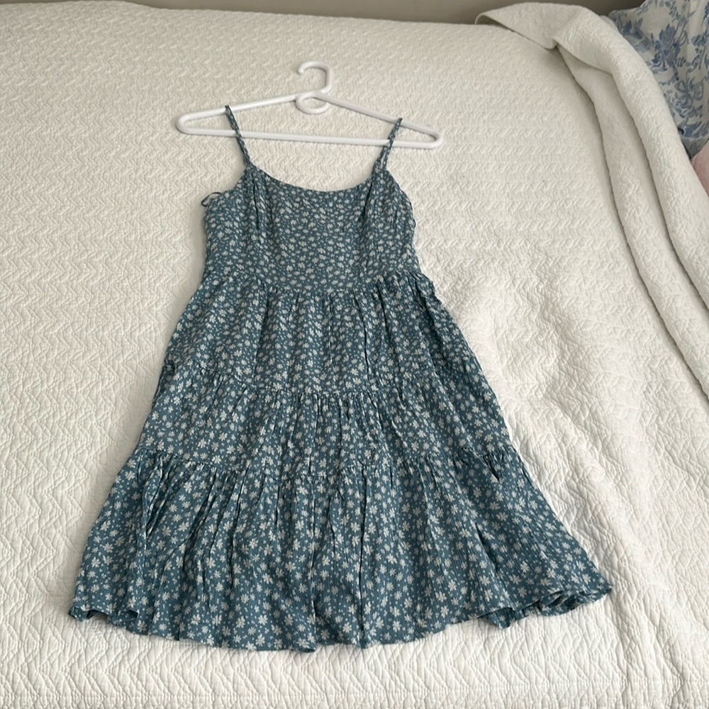 Blue floral dress